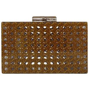Rattan Woven Acrylic Clutch for Prom and Evening Parties